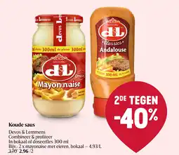 Delhaize Koude saus aanbieding