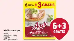 Delhaize Kipfilet aan ‘t spit aanbieding
