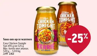 Delhaize Saus om op te warmen aanbieding