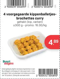 Bon Ap 4 voorgegaarde kippenballetjes- brochettes curry aanbieding