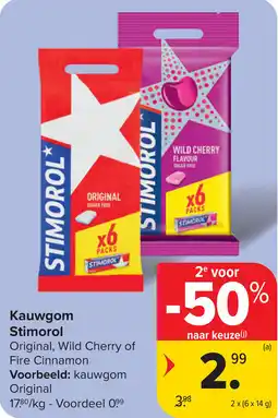 Carrefour Kauwgom Stimorol aanbieding