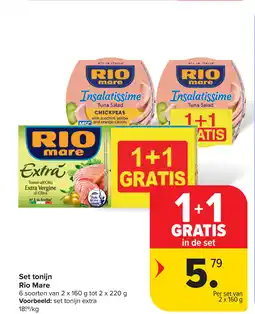 Carrefour Set tonijn Rio Mare aanbieding
