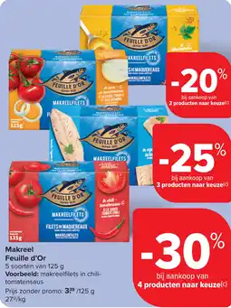 Carrefour Makreel Feuille d'Or aanbieding