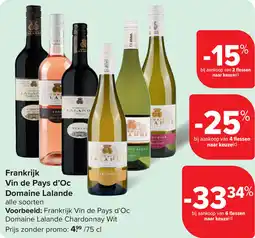 Carrefour Frankrijk Vin de Pays d'Oc Domaine Lalande aanbieding