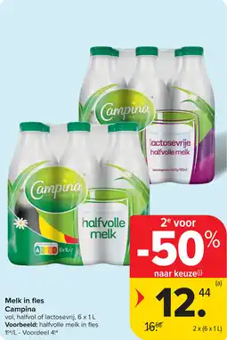 Carrefour Melk in fles Campina aanbieding