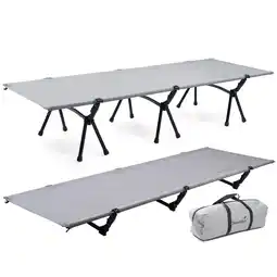 Decathlon Campingbed opklapbaar Svalig - Max. 150 kg - Afneembare pootjes - 192 × 66 cm aanbieding