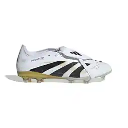 Decathlon Adidas Predator Pro Fg Voetbalschoenen Met Omvouwbare Tong – Wit, Zwart En Goud aanbieding