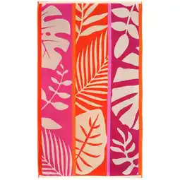 Decathlon Strandlaken Badstof Velours Jacquard Roze 100x175 470g/m² - Chincha aanbieding