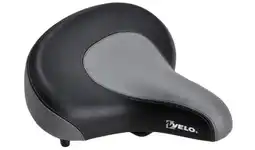 Decathlon Fietszadel Heren/Dames Comfort Cruiser - Elektrische Fiets Zadel - Zwart Grijs aanbieding