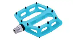 Decathlon MTB-platformpedaal V12, blauw aanbieding