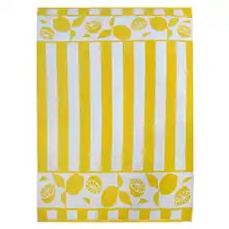 Decathlon XL-strandlaken van velours jacquard geel 140x180 400g/m² - Limona aanbieding