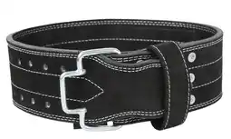 Decathlon PowerLifting Belt Heren/Dames Zwart Suede Leer aanbieding