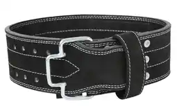 Decathlon PowerLifting Belt Heren/Dames Zwart Suede Leer aanbieding