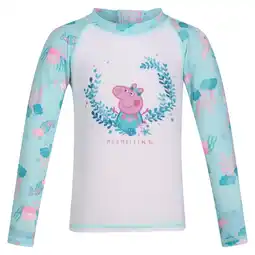 Decathlon Kinder/Kinder Peppa Pig Rash Guard Set (Aruba Blauw/Wit) aanbieding