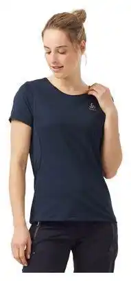 Decathlon Odlo F-Dry Damesshirt Korte Mouw Blauw aanbieding