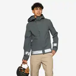 Decathlon FIETSREGENJAS VOOR HEREN 540 STAD ZICHTBAARHEID 'S NACHTS GROEN aanbieding