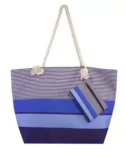 Decathlon STRAND BEDRUKTE TAS MET ELEGANTE BLAUWE BEURS aanbieding