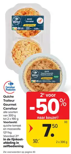Carrefour Quiche Traiteur Gourmet Carrefour aanbieding