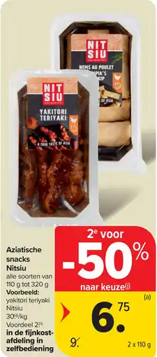 Carrefour Aziatische snacks Nitsiu aanbieding