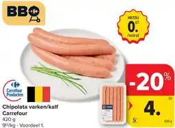 Carrefour Chipolata varken/kalf Carrefour aanbieding