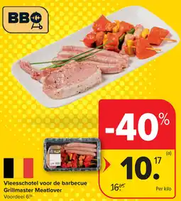 Carrefour Vleesschotel voor de barbecue Grillmaster Meatlover aanbieding