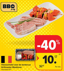 Carrefour Vleesschotel voor de barbecue Grillmaster Meatlover aanbieding