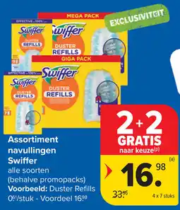 Carrefour Assortiment navullingen Swiffer aanbieding