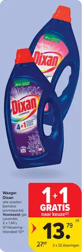 Carrefour Wasgel Dixan aanbieding