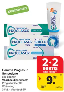 Carrefour Gamma Proglasur Sensodyne aanbieding