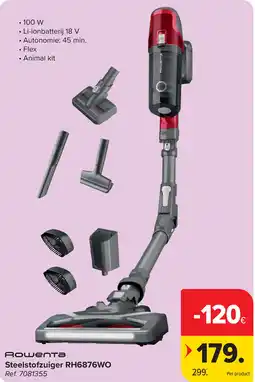 Carrefour Rошепта Steelstofzuiger RH6876WO aanbieding