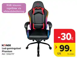 Carrefour Konix Led gamingstoel Phantom aanbieding