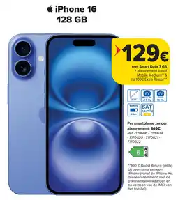 Carrefour iPhone 16 128 GB aanbieding