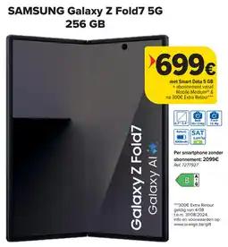 Carrefour SAMSUNG Galaxy Z Fold7 5G 256GB aanbieding