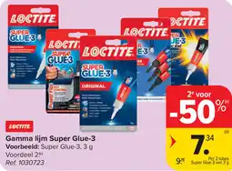 Carrefour Loctite Gamma lijm Super Glue 3 aanbieding