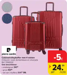 Carrefour Cabinetrolleykoffer met 4 wielen aanbieding