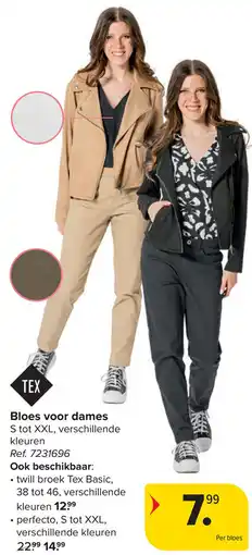 Carrefour TEX Bloes voor dames aanbieding