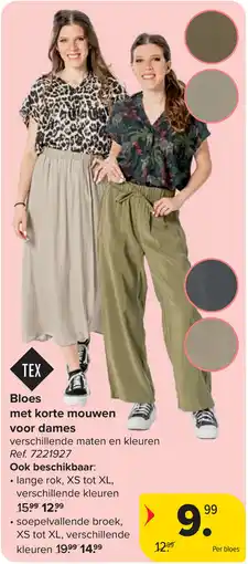 Carrefour TEX Bloes met korte mouwen voor dames aanbieding