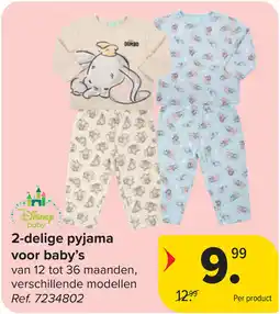 Carrefour 2 delige pyjama voor baby's aanbieding