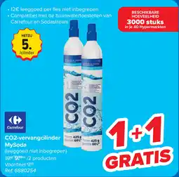 Carrefour CO2 vervangcilinder MySoda aanbieding