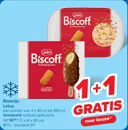 Carrefour Roomijs Lotus aanbieding