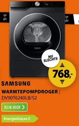 Expert Samsung warmtepompdroger DV90T6240LB/S2 aanbieding