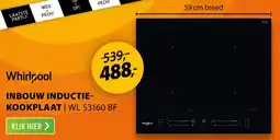 Expert Whirlpool kookplaat WL S3160 BF aanbieding