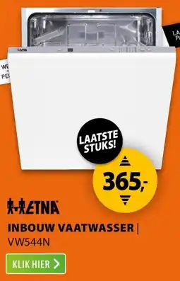 Expert Etna inbouw vaatwasser VW544N aanbieding