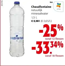 Colruyt Chaudfontaine natuurlijk mineraalwater 1,5 L aanbieding