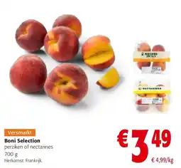 Colruyt Boni Selection perziken of nectarines 700 g aanbieding