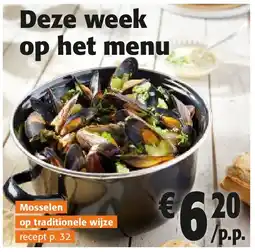 Colruyt Mosselen op traditionele wijze aanbieding