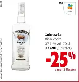 Colruyt Zubrowka Biala vodka aanbieding