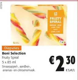 Colruyt Boni Selection Fruity Spiral 5 x 85 ml aanbieding