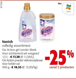 Colruyt Vanish Oxi Action gel zonder bleek Voor schitterend wit wasgoed 1,5 L aanbieding