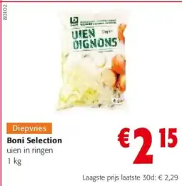 Colruyt Boni Selection uien in ringen 1 kg aanbieding